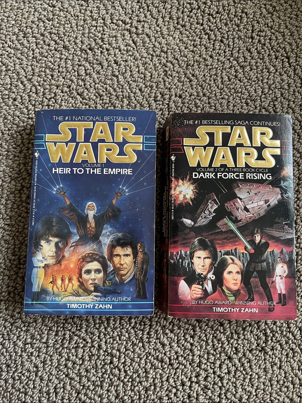 Star Wars Paperback Book Lot — Heir to the Empire & Dark Force Rising